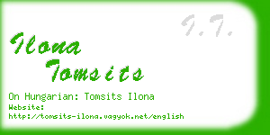 ilona tomsits business card